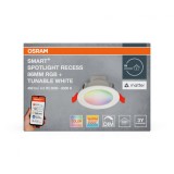 Spot LED RGB incastrat OSRAM SMART+ MATTER 100 , 4.5W, 450 lm, lumina alba si color(3000-6500K), IP20 IK03, O86mm, Alb
