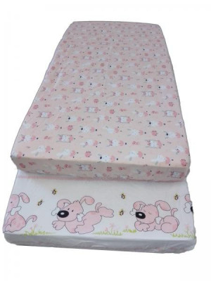 Cearceaf Imprimat cu Elastic Roz 160X80 foto