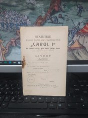Statutele Băncei Populare Cooperative Carol I din comuna Costești, plasa Banca, județul Tutova, azi județul Vaslui, T&acirc;rgu Jiu 1909, 013