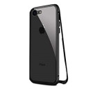 Husa Apple iPhone 8 Plus Magnetica Black, MyStyle Perfect Fit cu spate de sticla securizata premium
