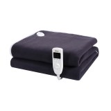 Patura ZLN-4113, Bleumarin cu incalzire electrica Soft Polar Fleece, Negru 150X80 cm, 60 W, Temporizator 1-10 ore, ZILAN
