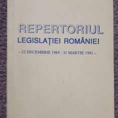 Repertoriul legislatiei Romaniei, 22 dec 1989-31 martie 1991, 82 pag