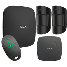 KIT alarma AJAX - Centrala, 2 senzori miscare, senzor fum si telecomanda