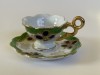 Ceasca cu farfurioara miniaturala din portelan pur decorativa, Decorative
