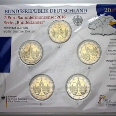 GERMANIA 2016 - 5 x 2 euro comemorativ -Dresdner Zwinger -A,D,F,G,J -blister/BU