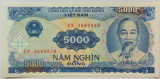 BANCNOTA COMUNISTA 5000 DONG - VIETNAM, anul 1991 *cod 770 = UNC