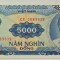 BANCNOTA COMUNISTA 5000 DONG - VIETNAM, anul 1991 *cod 770 = UNC