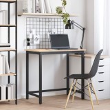 vidaXL masă natural 80 x 50 x 77 cm Lemn ingineresc și oțel 873790