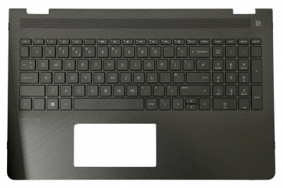 Carcasa superioara cu tastatura palmrest Laptop, HP, Pavilion X360 15-BR, 15T-BR, 924522-001, 924522-031, 919794-001, iluminata, layout US foto