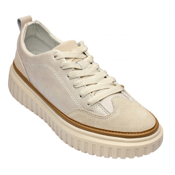 Pantofi dama casual din piele naturala Bej - Medina GSK3013B