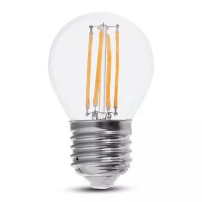 Bec economic cu filament LED, 6 W, 130 lm, 4000 K, lumina alb neutru, soclu E27 foto