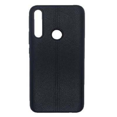Husa telefon Silicon Huawei P40 Lite E Black Leather foto