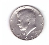 Moneda SUA 1/2 dollar/dolar 1977, stare buna, curata, America de Nord, Cupru-Nichel