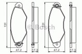 Set placute frana,frana disc RENAULT KANGOO (KC0/1) (1997 - 2007) BOSCH 0 986 495 235