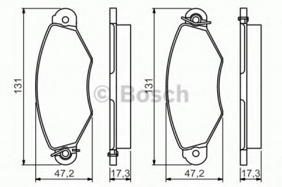 Set placute frana,frana disc RENAULT KANGOO (KC0/1) (1997 - 2007) BOSCH 0 986 495 235 foto