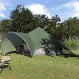vidaXL Cort Teepee cu acoperiș Verde și gri 600 x 600 x 347 cm 42004014