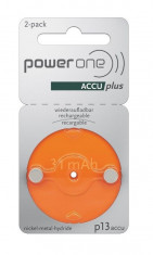Set de 2 acumulatori PowerOne / ACCU plus P13 pentru aparat auditiv foto