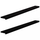 VidaXL Pervaz 2 buc lemn masiv de Maro &icirc;nchis 160x15x2 cm