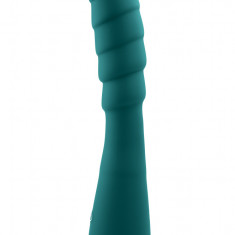 Vibrator Scorpio, 12 Moduri Vibratii, Silicon, USB, Verde, 21 cm
