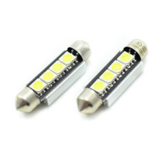 Set 2 becuri LED pentru plafoniera/numar inmatriculare Carguard, 3 W, 12 V, 72 lm, tip SMD, 41 mm, Alb xenon