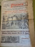 ziarul flacara 28 august 1987 - complexul muzeal judetean bihor,ceausescu vizita in prahova,buzau,iasi,suceava,neamt,bacau,vrancea