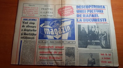 ziarul magazin 2 noiembrie 1968-articol despre murfatlar si valea bistritei foto