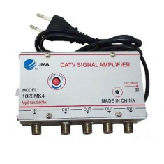 Amplificator semnal TV cu 4 iesiri, alimentare 220V foto