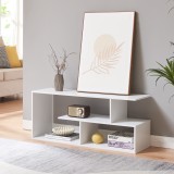 Comoda TV alba An&auml;n 100x30x42 cm cu rafturi deschise, [en.casa]