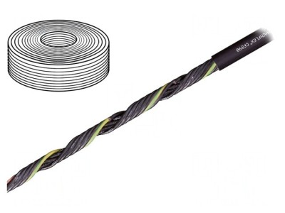 Cablu de Control Chainflex CF890 25G0,75mm2 PUR Negru foto