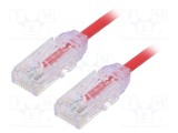 Patch cord PANDUIT TX6-28&trade; U/UTP 6 litat Cu LSZH roşu 1m 28AWG