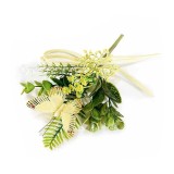 Cumpara ieftin Floare artificiala si Fluturas verde galbena cm 20 H