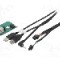 Adaptor USB/AUX, Jack 3,5mm 4pin mufa, USB A mufa x2, {{Culoare}}, PER.PIC. - C8306-USB