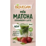 Mix Matcha Latte Biovegan cu Capsuni, Fara Gluten, Eco - 9g