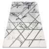 Exclusiv EMERALD covor 0085 glamour, stilat, marmură, geometric alb / argint , 240x330 cm