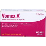 Supozitoare copii Vomex A Kinder Klinge Pharma, dimenhidrinat 70 mg, 10 buc