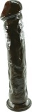 Dildo Realist Big Jim cu Ventuza, PVC, Maro, 27.5 cm, Guilty Toys