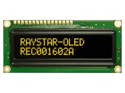 Display OLED Alfanumeric 16x2 Galben 80x36x10mm foto