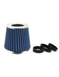 Filtru sport universal de admisie a aerului auto, albastru 160x155x118mm cu adaptori, Amio