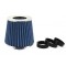 Filtru sport universal de admisie a aerului auto, albastru 160x155x118mm cu adaptori