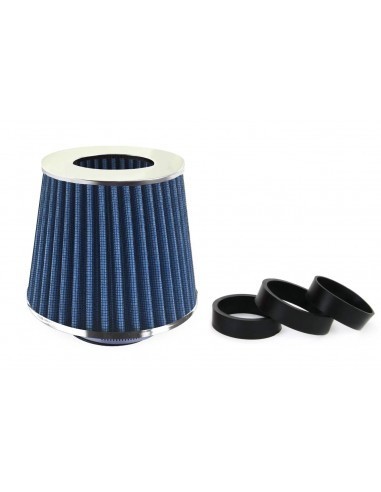 Filtru sport universal de admisie a aerului auto, albastru 160x155x118mm cu adaptori