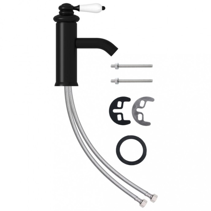 Robinet chiuveta de baie, negru, 130x180 mm