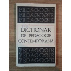 DICTIONAR DE PEDAGOGIE CONTEMPORANA de STEFAN BARSANESCU , 1969