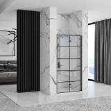 Ușă de duș Rea Molier neagră 90 + profil