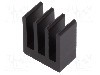 Radiator extrudat, aluminiu, 8mm x 13.5mm, neagra, FISCHER ELEKTRONIK - ICKSMDK8SA
