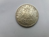 Moneda Argint Prusia 3 Mark 1910, Argint 0.900