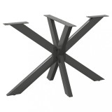 vidaXL Picior masă de sufragerie, formă de păianjen, antracit, 120x68x(72-73) cm, oțel 4013114