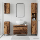 Cumpara ieftin Set de dulapuri pentru baie, 4 piese BREDA Lemn vechi