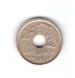 Moneda Spania 25 Pesetas 1996 Castilla-La Mancha, stare foarte buna, curata, Europa, Bronz-Aluminiu