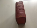 BIBLIA/ DUMNEZEEASCA SCRIPTURA 1914 EDITIE LUX FACSIMIL MARGINILE PATINATE IN ROSU, COPERTI PIELE -FILELE CUSUTE MANUAL! 1646 PAG.,FORMAT 22X17X8,5CM.