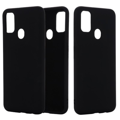 Husa protectie compatibila cu Huawei P Smart 2020 Liquid Silicone Case Negru foto